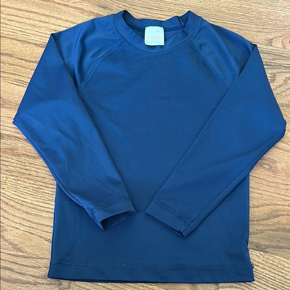 Hanna Andersson size 4 Kids Navy Long Sleeve Rash guard Shirt